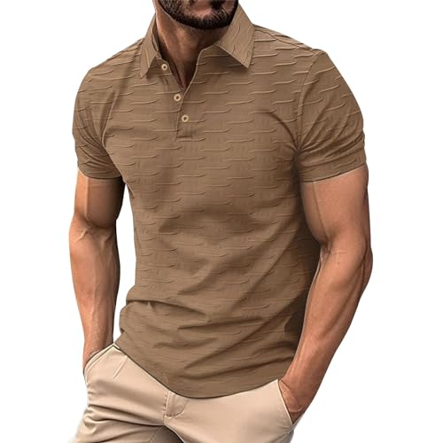 Generic - T-shirt à manches courtes pour homme, chemisier basique, décontracté, tendance, couleur unie, haut à manches courtes, t-shirt pour l'intérieur et l'extérieur, sports quotidiens, vie quotidienne, café