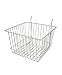 AMKO BSK15/CH Deep Basket - Metal Basket, Chrome Finish, Corrosion Resistance, Ample Storage Space. Retail Store Fixtures and Equipment