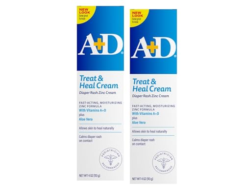 Image of A+D Zinc Oxide Diaper Rash Cream 4oz, Pack of 2