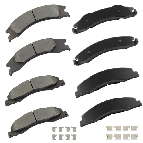 Image of cciyu D1328 & D1329 Front Rear Metal Disc Brake Pads Kit For Ford For E-150 2008-2014,For Ford For E-250 2008-2014,For Ford For E-350 Super Duty 2008-2019 2021,For Ford For E-450 Super Duty 2009-2010