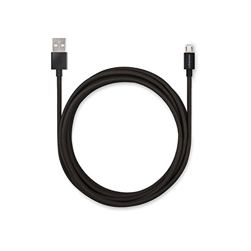 Usbepower - Cosmo – Ladekabel mit Silikon-Kugel, 1 m – Micro-USB – Schwarz
