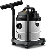 Aspirador água pó Electrolux função sopro compacto liquidos quimicos inox 1800W 20L total 15L util protetor termico GT20i 127v