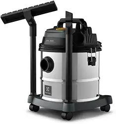 Electrolux Aspirador água pó função sopro compacto liquidos quimicos inox 1800W 20L total 15L util protetor termico GT20i 220V