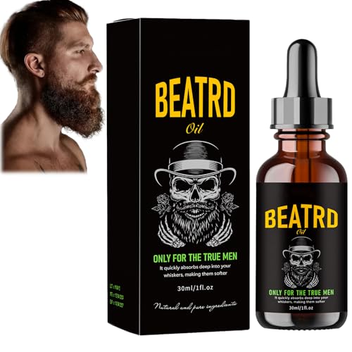 Beard Oil, Aceite Barba Hombre, Aceite de Barba para Hombres, Aceite de Suero para el Crecimiento de la Barba, Suaviza Y Fortalece La Barba Y El Bigote, Nutra e Hidrate su Barba y su Piel serum