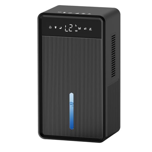 Deshumidificador, capacidad de 3 litros, temporizador de 24 horas, funcionamiento silencioso, apagado automático, función de descongelación, ideal para hogares, oficinas, sótanos, lavandería