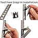 Commercial Refrigerator Shelf Support Clips – Stainless Steel Square-Rail Brackets for Wire Shelves, Tool-Free Freezer & Cooler Shelf Replacement, Pack of 8
