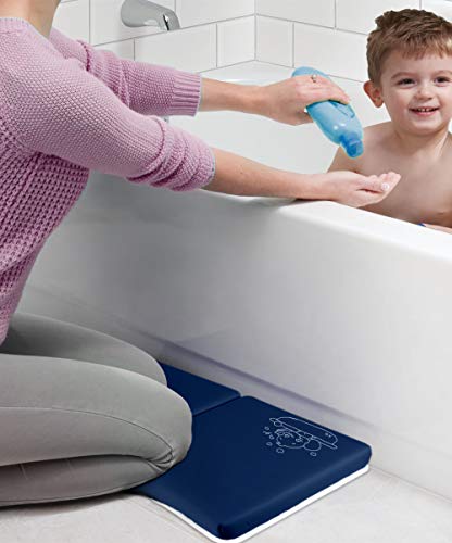 Image of Bath Kneeler Pad - 1.5inch Thick Bath Kneeling Mat Non-Slip Rubber - Large Safety Bathtub Kneeling Pad for Baby Bathtime, Garden Work, Exercise - Foldable Child Bath Tub Mat for Parents - Royal Blue