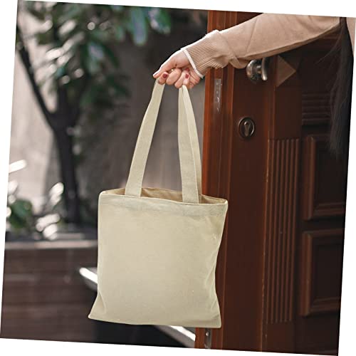 Healifty 6Pcs Reusable Sublimation Tote Bags Large Capacity Blank Canvas Handbags for School Groceries Travel and More Stylish Practical Design for Personalization4