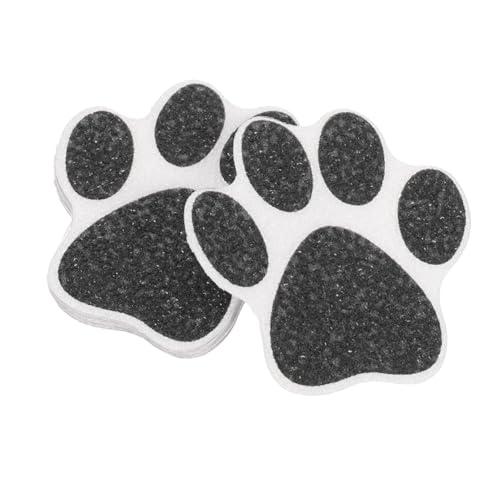 Beatifufu 20pcs Cute Paw Print Cat Dogs Paw Kitchen Bathroom Floor Non-Slip Decorative Stickers for Home Decor