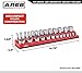 ARES 70234-26-Piece 3/8-Inch SAE Magnetic Socket Organizer - Holds 13 Standard Size and 13 Deep Size Sockets - Keep Your Tool Box Organized