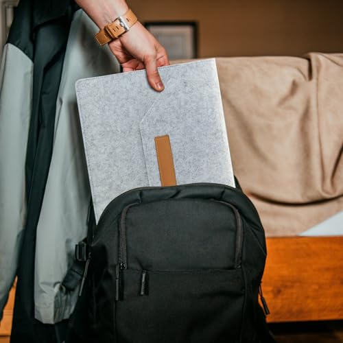 11-13 Inch Felt Laptop Case, Tablet Case with Multiple Compartments for Storage, Ultra-Thin Business Handheld Laptop Protective Bag Suitable for Tablets and Slim Computers (Dark Gray, 13")4