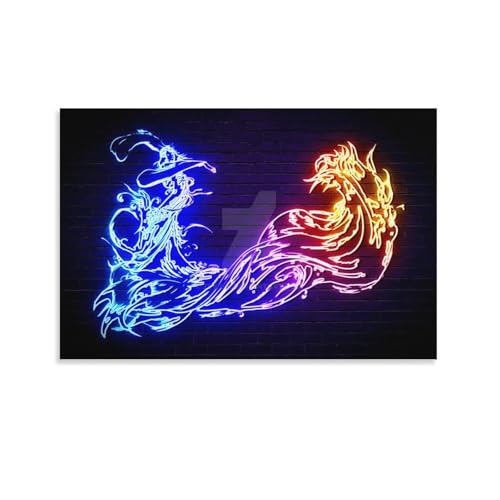 �t�@�C�i���t�@���^�W�[X�l�I���Ǒ����L�����o�X�v�����g�G��|�X�^�[ �L�����o�X �|�p �ǃA�[�g �摜 ��� ���� �Q�� ���� �z�[�����[�N24x36inch(60x90cm)