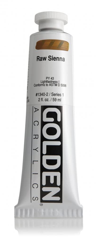 Pro-ArtGolden Heavy Body Acrylic Paint 2 oz.-Raw Sienna