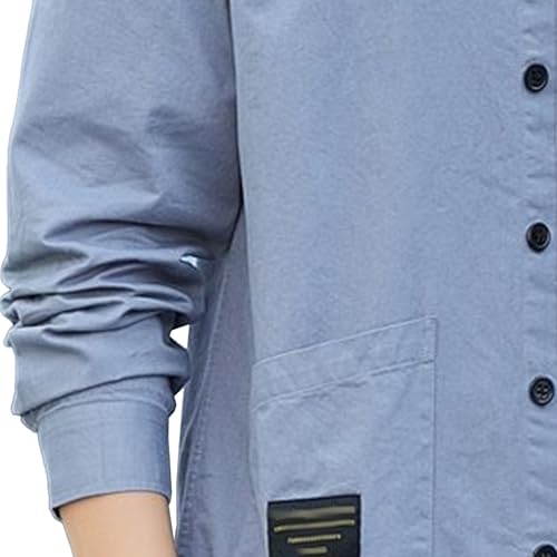Maiyifu-GJ Men's Long Sleeve Denim Shirts Cotton Lightweight Casual Button-Down Shirt Spring Fall Trucker Jean Jacket4