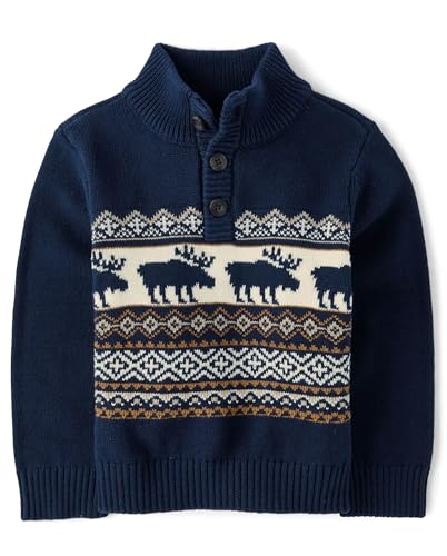 Children's Place Baby Boys Long Sleeve Pullover Sweater