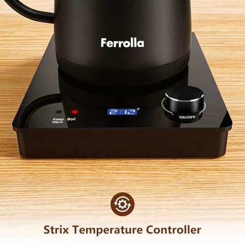 Tetera eléctrica negra con pantalla LED y control digital miniatura 6