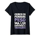 perdere peso scritte divertenti dieta palestra fitness maglietta con collo a v