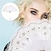 Milisten Lace Decorative Folding Fan with Rhinestone Pearls Wedding Hand Fan for Brides for Dance and Fashion Events