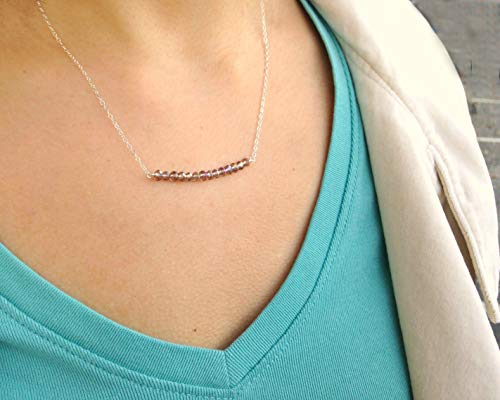 EFYTAL 14 Year Old Gifts, 925 Sterling Silver Beaded Necklace, 14th Birthday Gifts for Her, Gifts for 14 Year Old2