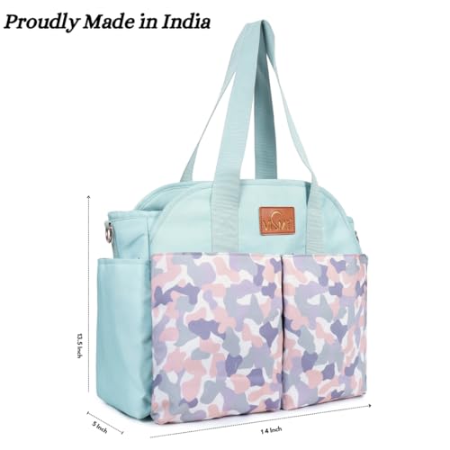 Image of VISMIINTREND Customized Tote Diaper Bag | Maternity Handbag for Mother | Diaper Bag for Travel | Hospital Bag for New Born Baby | Baby Shower Gift | Gift for New Mom