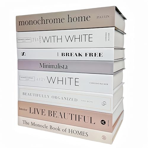 8 Pack Decorative Books, Ediactcyl Decoration Faux Books for Hardcover