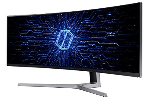 Samsung C49HG90 Monitor Gaming Curvo, Super Ultrawide, 49”, Full HD, HDR, 3840 x 1080, 1 ms, 32:9, 144 Hz, 1080p, 350cd/m2, 1 Display Port e 1 Mini Display Port, 2 HDMI, Freesync, Quantum Dot, Nero
