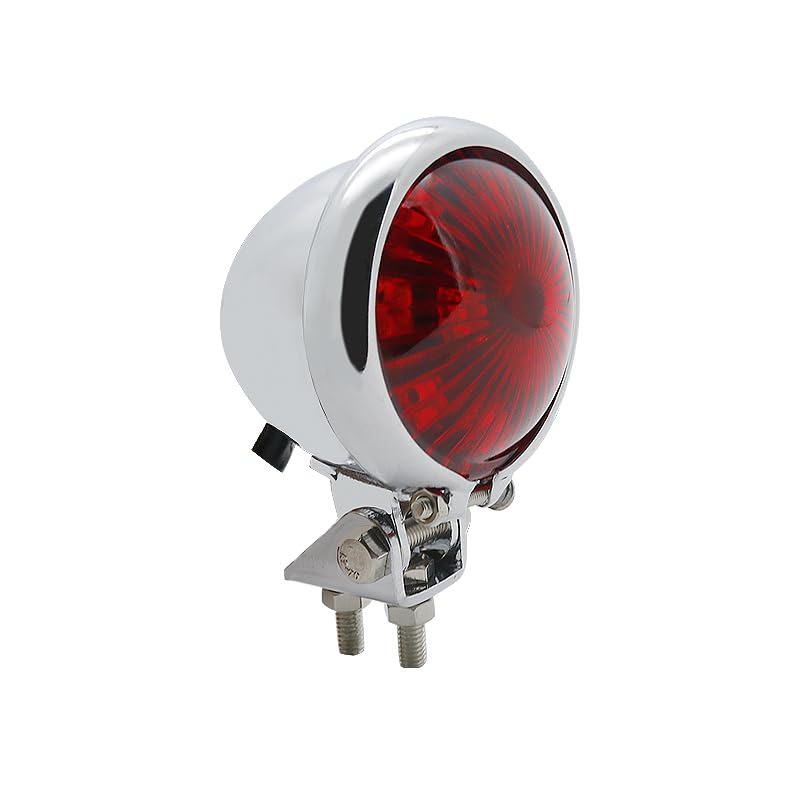 Feu arrière de moto à LED rouge 12V pour Chopper et Café Racer