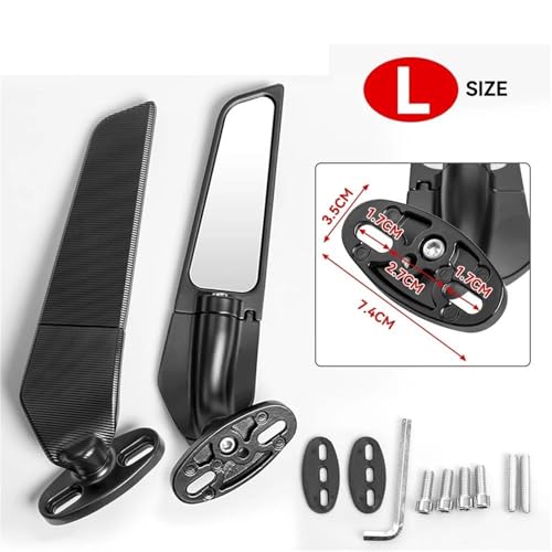 Espejo retrovisor de motocicleta ajustable que elimina puntos ciegos en Ninja 300 H2 3