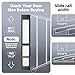 Dog Door for Sliding Glass Door with Magnetic Plastic Flat, Sliding Door Pet Doggie Door Insert with Lock, Adjustable Height No-Cut Required Doggy Door Access for Renters, Apartments, Patio (Black, S)