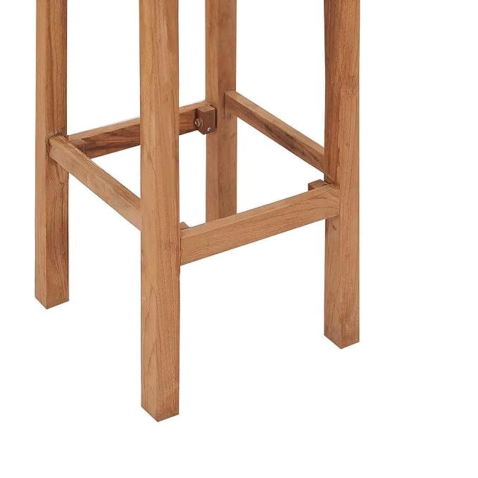 Jdav Solid Wood Bar Table, Natural Oak Finish, Square Top 2