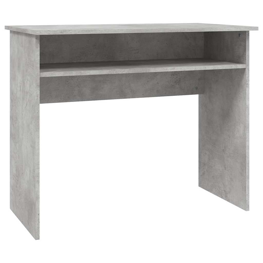 Biurko 90 x 50 x 74 cm drewno obrabiane beton szary