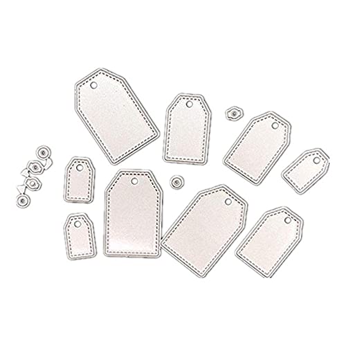Uteruik Etiketten-Stanzschablonen, Metallschablonen, Prägewerkzeug für DIY Kartenherstellung, Scrapbooking, Fotoalbum (#B) Cover