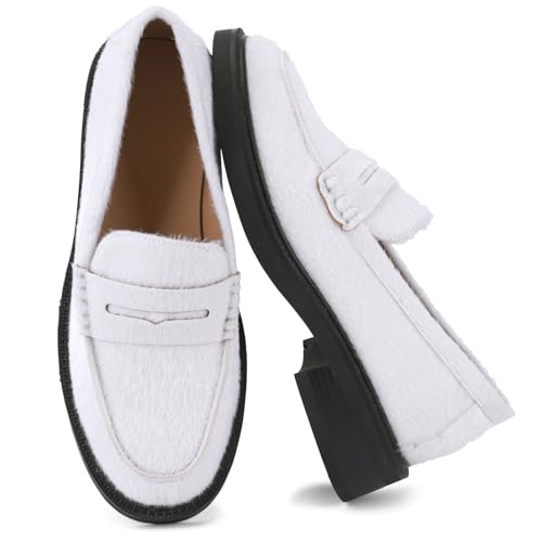 Image of Loafers for Women, Classic Penny Slip On Flat Dress Shoes