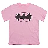 Batman Black Bat Unisex Youth T Shirt, Pink, Small