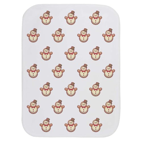 Azeeda 'Gingerbread Snowman' Baby Burp/Wash Cloth (BC00028849)