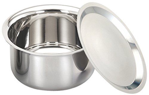 Alda Tri Ply Stainless Steel Patila with Lid, 14cm, 1-Piece, Silver