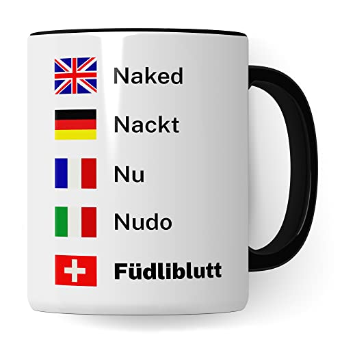 Schweiz Tasse lustig, Geschenk Schweizerdeutsch Dialekt Spruch: Füdliblutt, Kaffeetasse Schweizerdeutsch Schweizerin Schweizer Humor Witz Schweizerisch Becher
