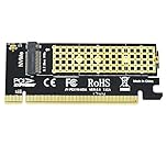 Multibao PCIe Pro M.2 NVMe SSD TO PCI-E 3.0 X16 X4 Adapter M Key Interface Card Full Speed