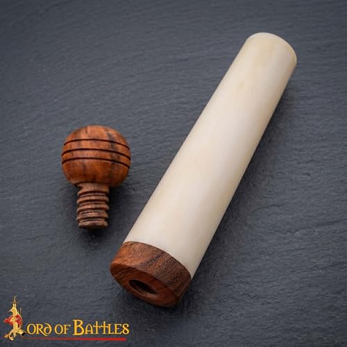 Image of Lord of Battles Genuine Bone Needle Holder Durable Sewing Tool Organizer Medieval Needles Storage Case for Sewing, Embroidery & Crafting Needles Storage (Bone Holder)