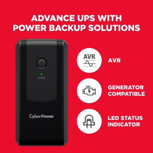 Image of CyberPower Line Interactive /Offline UPS UT650EG - 600VA / 360W, 230V, UPS System, an Ideal Power Backup & Protection for Home Office, Desktop PC & Your WiFi Router