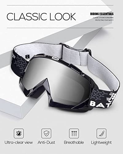 Image of Dirt Bike ATV Goggles Motorcycle Gear Riding Motocross Dirtbike 4-Wheeler MX DH Accessories Goggles Glasses for Men Women Youth UV400 Protection Dust-proof Anti-Slip Strap