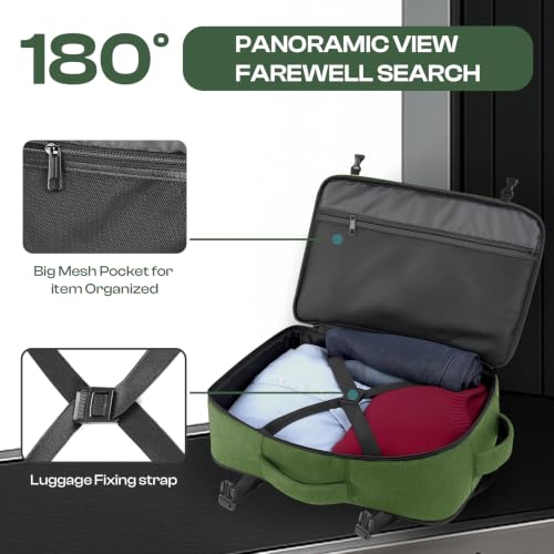 Image of 55L Laptop Back for Men, TSA-Approved Water-Resistant, Fits 18.4in, Green