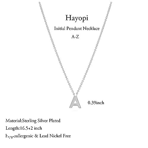 Initial Necklaces for Women,Dainty Silver Letter Necklace Name Personalized Monogram Pendant Necklace Simple Cute Initial Necklace Choker Necklace for Women Trendy Silver Jewelry Gifts3