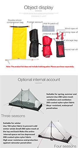 Carpa ultraligera 2 personas 3F UL Gear Lanshan camping miniatura 4