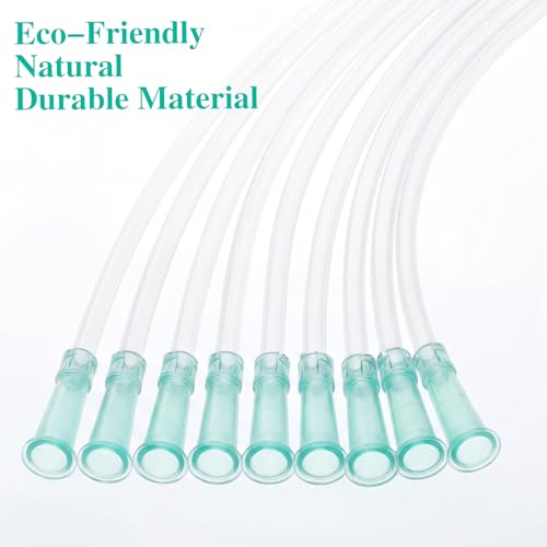 Image of TrelaCo Long PVC Replacement Tubings Supplies Tubes Kit Disposable Cleaning Nozzle Clear Replacements Tube Hose Smooth Insert Catheters with Flexible Rounded End for Women Men(30 Pieces,12fr)
