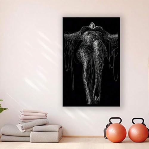 Art mural féminin moderne grand format déco salon chic 60x90 - 4