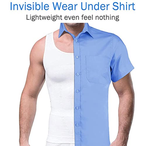 Image of FF Men's Slimming Body Shaper Vest, Belly Underwear Shapewear Workout Tank Top