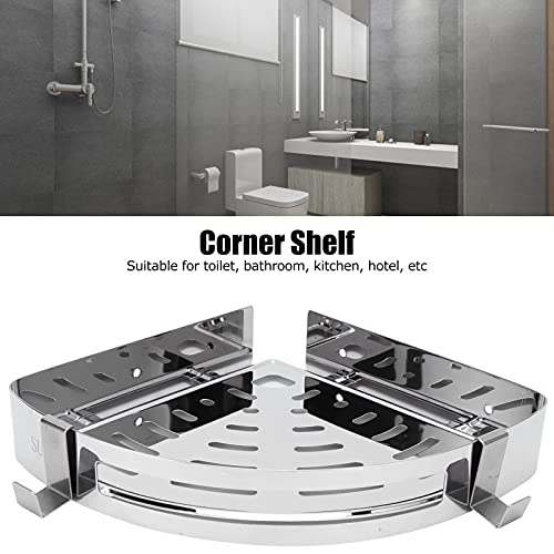 Serlium Shower Caddy Corner 304 Stainless Steel Bathroom Corner Shelves Wall Mounted Shower Organiser For Toilet Dorm Kitchen - Image 3