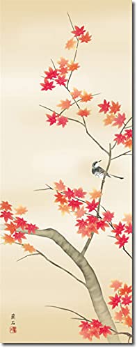 掛軸 在銘 猿 紅葉 画 箱なし 掛け軸 Z9 掛軸 在銘 猿 紅葉 画 箱なし 掛け軸 Z9
