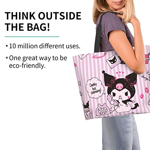 Anime Tote Bag For Women Cute Shopping Bag Kawaii Large Capacity Shoulder Bags Fashion Handbags Storage Bag #TOP2